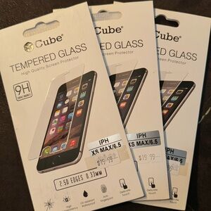 BUNDLE of 3 Cube‎ Tempered Glass